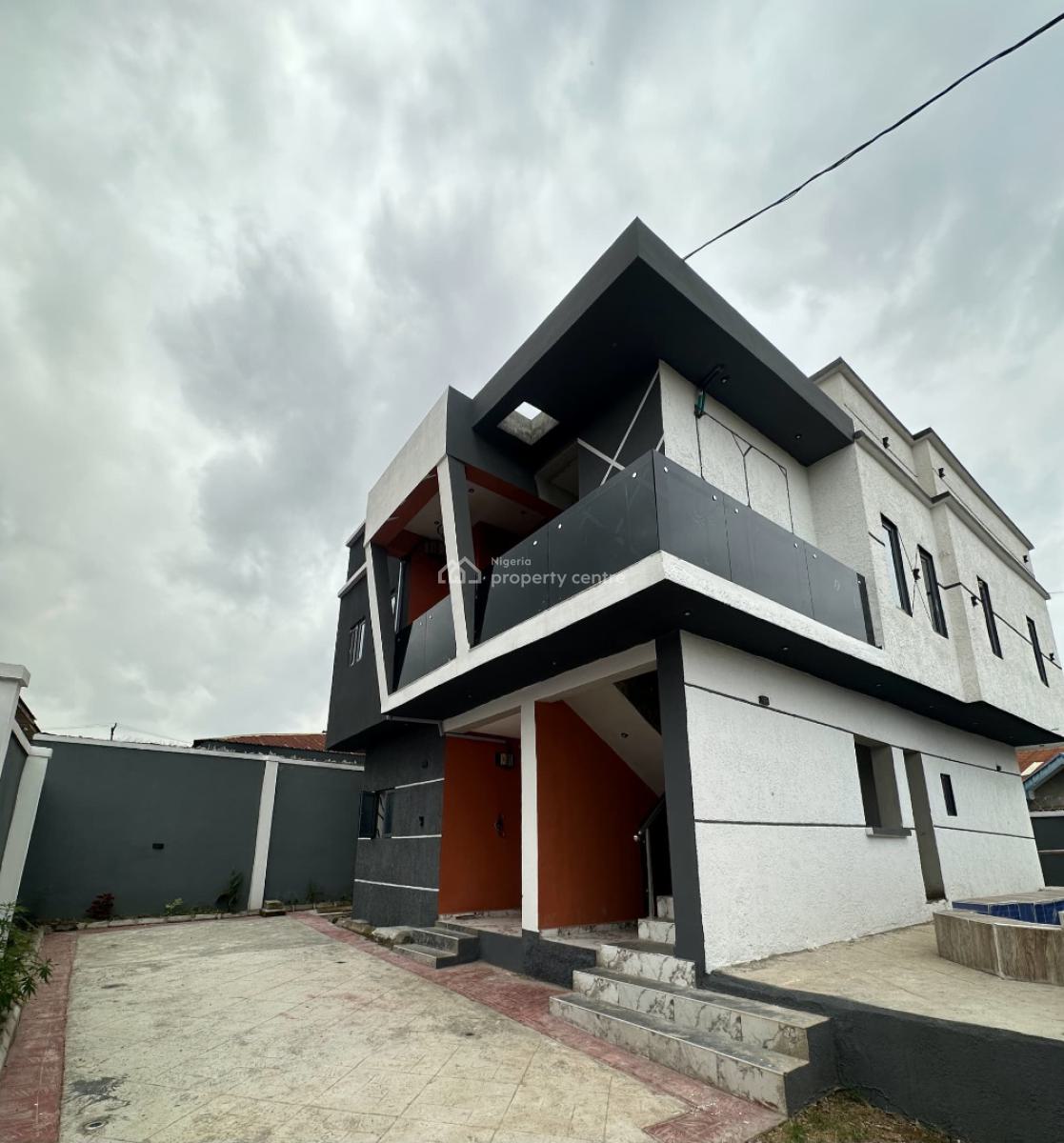 Newly Built 5-beds Duplex of 3-beds Upstairs & 2-beds Downstairs with, Olapade Estate, Behind Nnpc Filling Station, Ologuneru Junction, Ibada, Ologuneru, Ibadan, Oyo, Detached Duplex for Sale