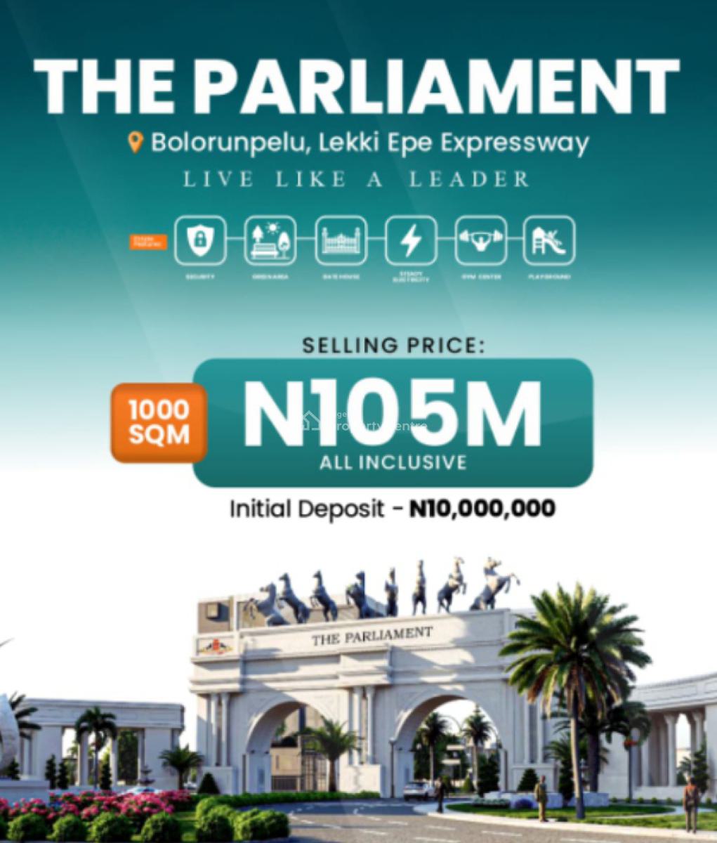 C of O Estate Land with Helipad, The Parliament, Bolorunpelu, Ibeju Lekki, Lagos, Residential Land for Sale