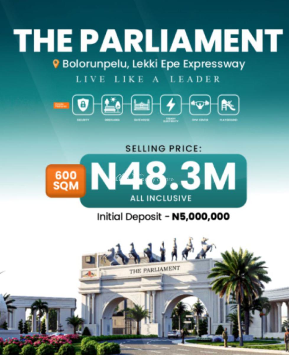 C of O Estate Land with Helipad, The Parliament, Bolorunpelu, Ibeju Lekki, Lagos, Residential Land for Sale