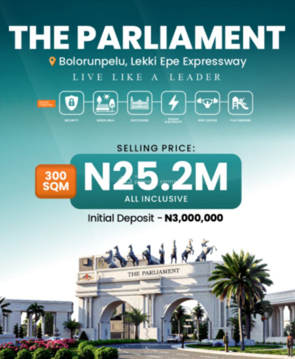C of O Estate Land with Helipad, The Parliament, Bolorunpelu, Ibeju Lekki, Lagos, Residential Land for Sale
