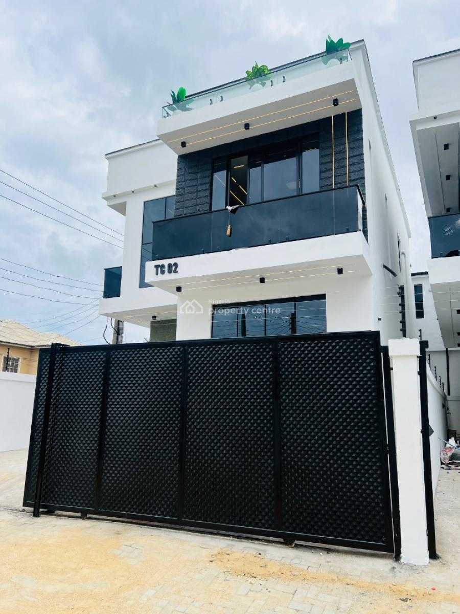 Well Finished 4 Bedroom Detached Duplex with a Bq in a Secured Estate, Lekki Palm City Estate, Ajah, Lagos, Detached Duplex for Sale