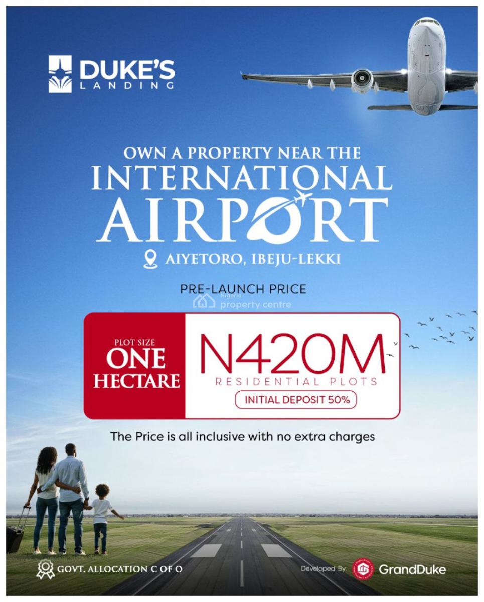 Pre-launch Offer on Land Close to The Lekki International Airport, Duke’s Landing, Close to The Lekki Airport, Ibeju Lekki, Lagos, Residential Land for Sale