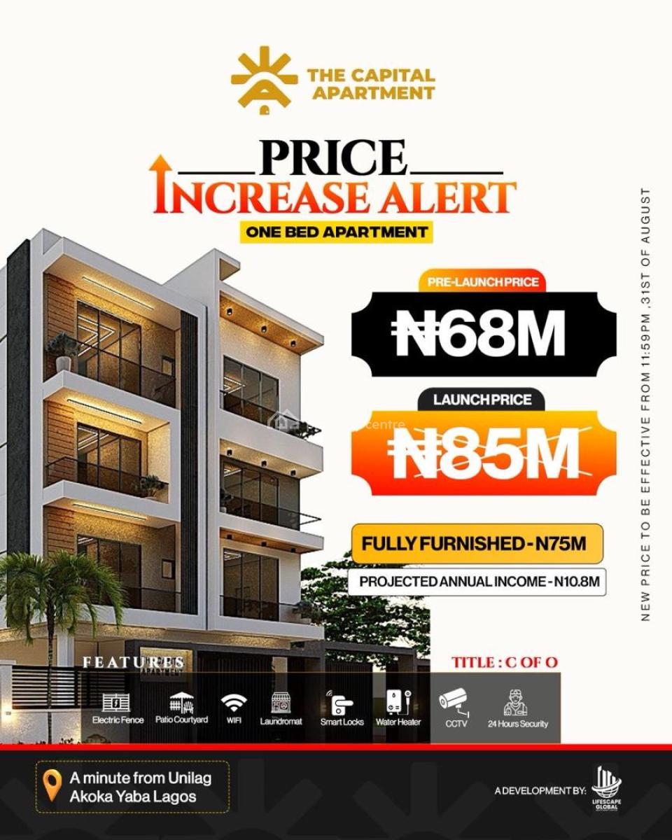 a Mini Flat for a Cashflow Investment in The Middle of Lagos, a Cashflow Assets and Investment Located a Minute Drive From Unilag, Akoka, Yaba, Lagos, Mini Flat (room and Parlour) for Sale