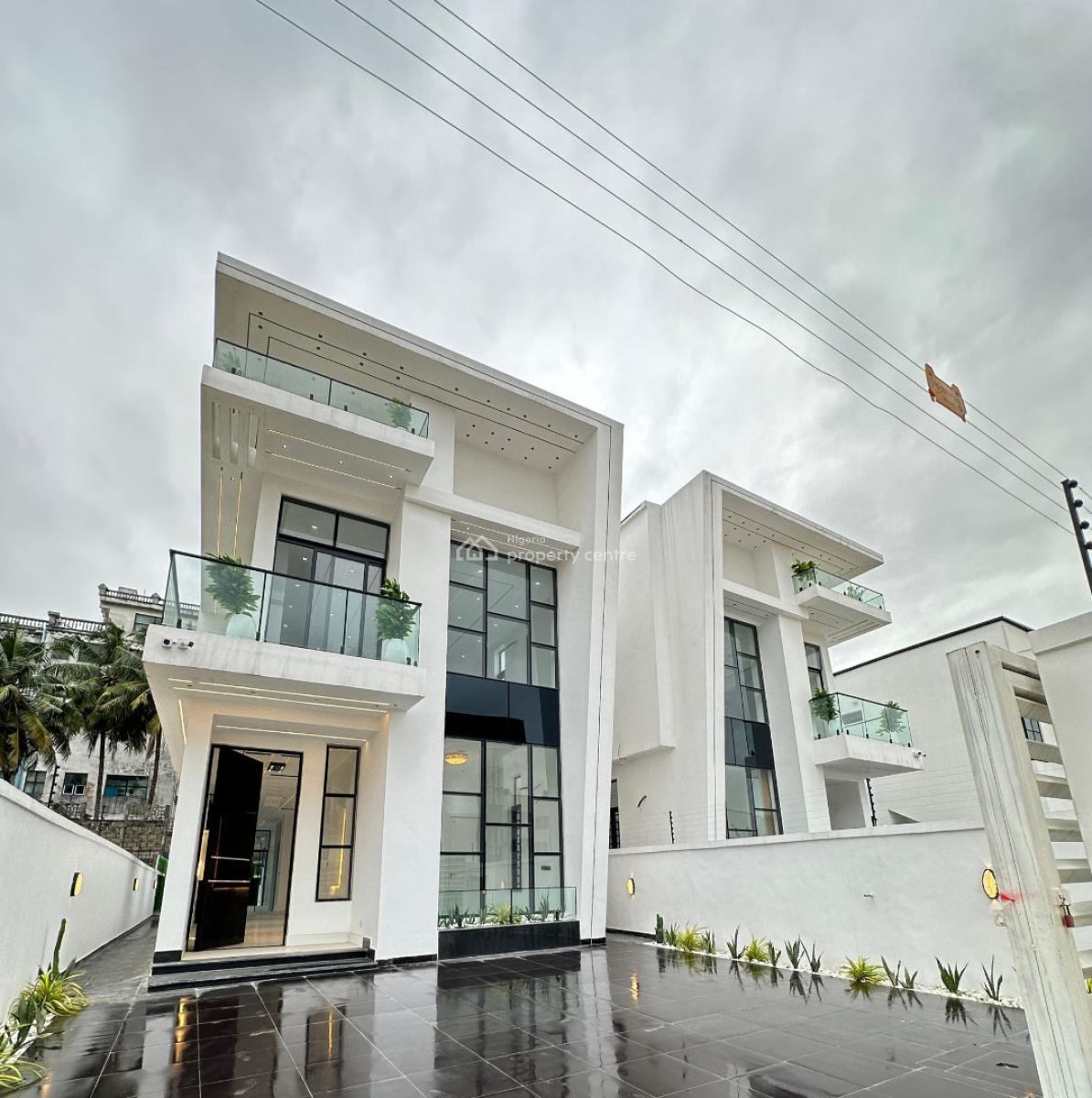 Contemporary Spacious 5 Beds Fully Detached Duplex with Bq and Pool, Located at Chevron Estate, Lekki, Lagos, Detached Duplex for Sale