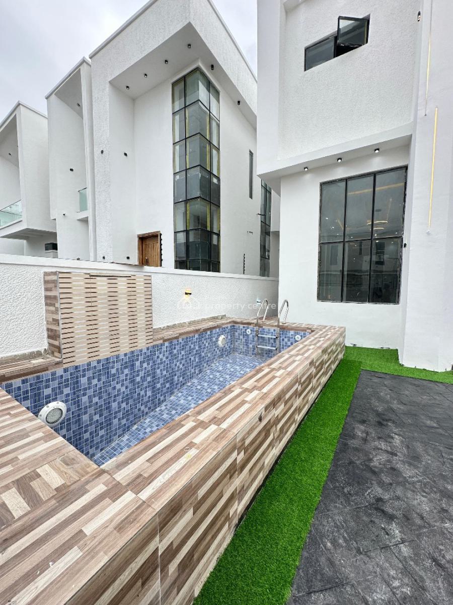 Contemporary Spacious 4 Bedroom Detached Duplex with Bq & Pool, Chevron, Lekki, Lagos, Detached Duplex for Sale