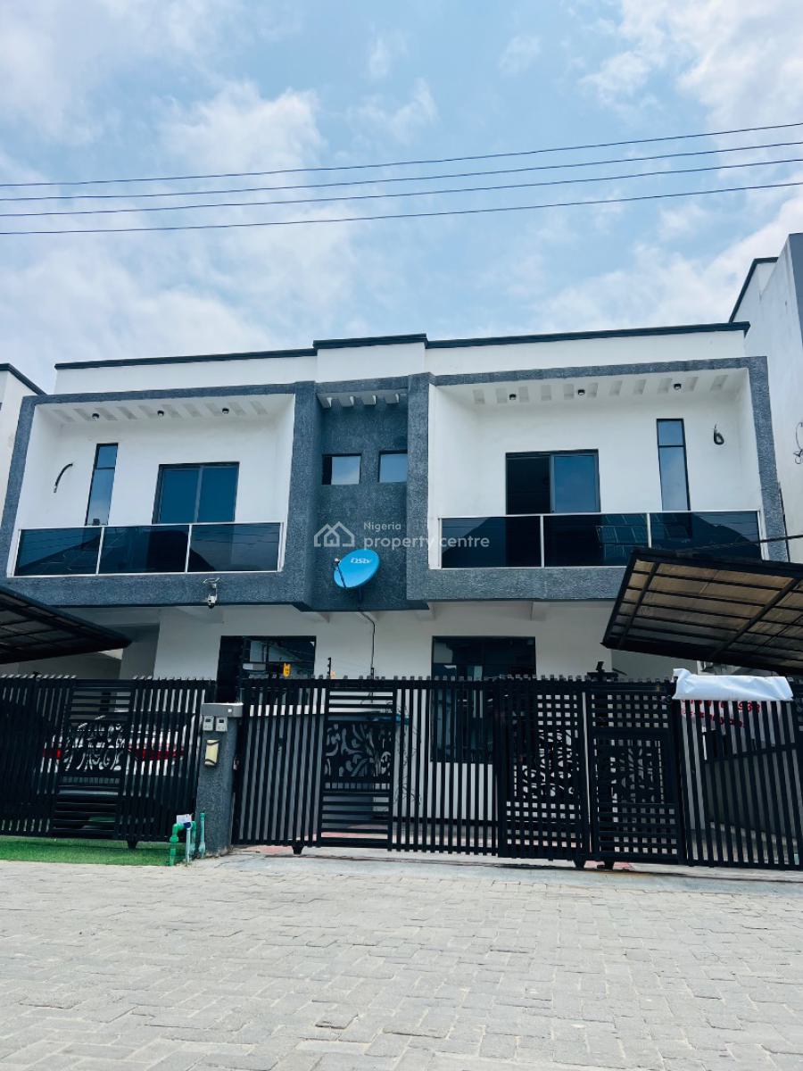 Well Built 4 Bedroom Semi Detached Duplex with Bq, Chevron Tollgate, Lekki, Lagos, Semi-detached Duplex for Rent
