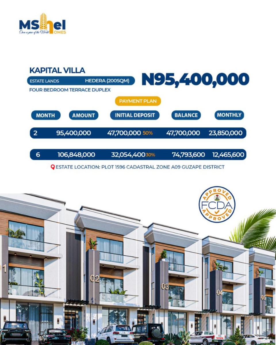 Luxury Plot of Land, Kapital Homes, Guzape District, Abuja, Residential Land for Sale