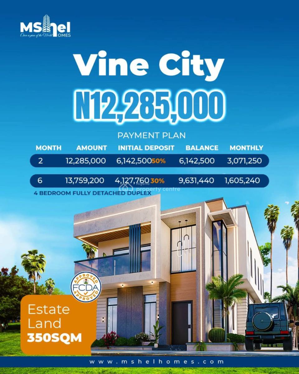 Residential Estate Plot in a Serene Environment, Vine City Estate, Wasa, Apo, Abuja, Residential Land for Sale