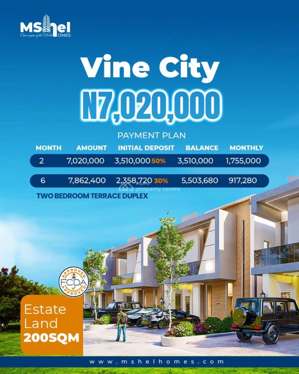 Residential Estate Plot in a Serene Environment, Vine City Estate, Wasa, Apo, Abuja, Residential Land for Sale