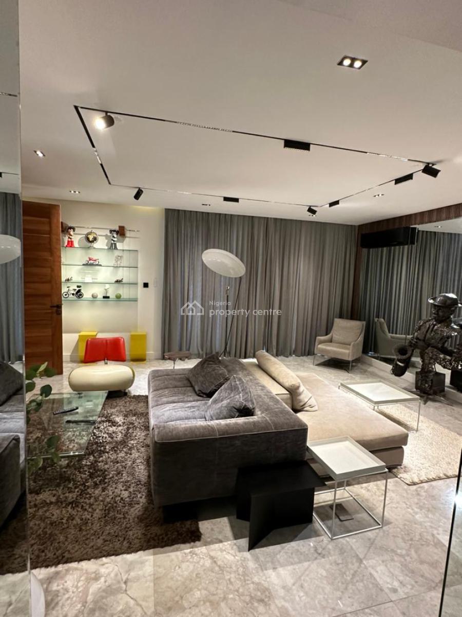Luxury Three Bedroom Smart Apartment with Private Cinema, Off Bourdillon Road, Ikoyi, Lagos, Flat / Apartment Short Let