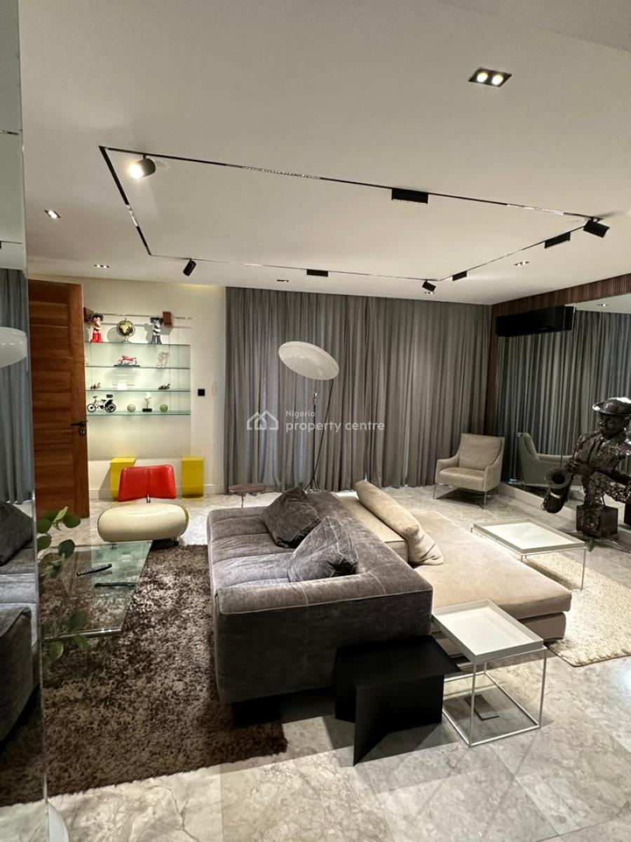 Luxury Three Bedroom Smart Apartment with Private Cinema, Off Bourdillon Road, Ikoyi, Lagos, Flat / Apartment Short Let