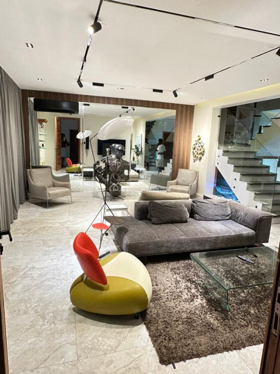 Luxury Three Bedroom Smart Apartment with Private Cinema, Off Bourdillon Road, Ikoyi, Lagos, Flat / Apartment Short Let