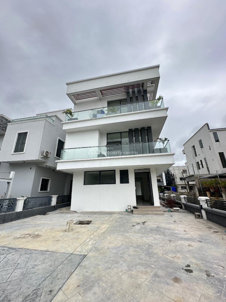 Contemporary Spacious 5 Bedroom Fully Detached Duplex with Bq, Osapa, Lekki, Lagos, Detached Duplex for Sale