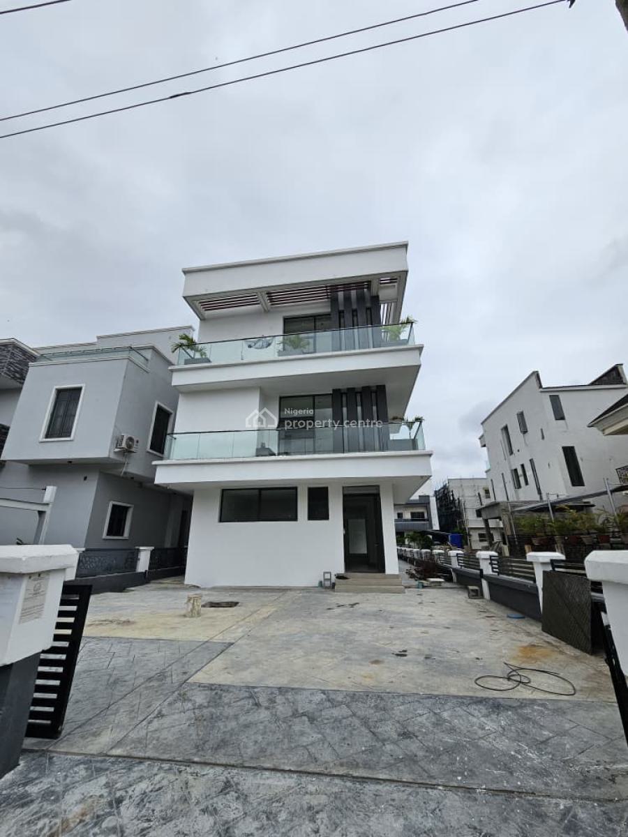 Contemporary Spacious 5 Bedroom Fully Detached Duplex with Bq, Osapa, Lekki, Lagos, Detached Duplex for Sale