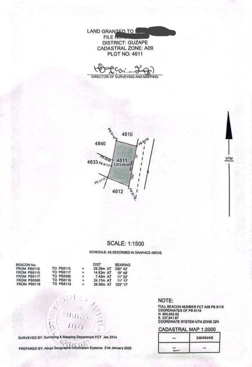 2 Serial Plot of Land, Guzape District, Abuja, Land for Sale