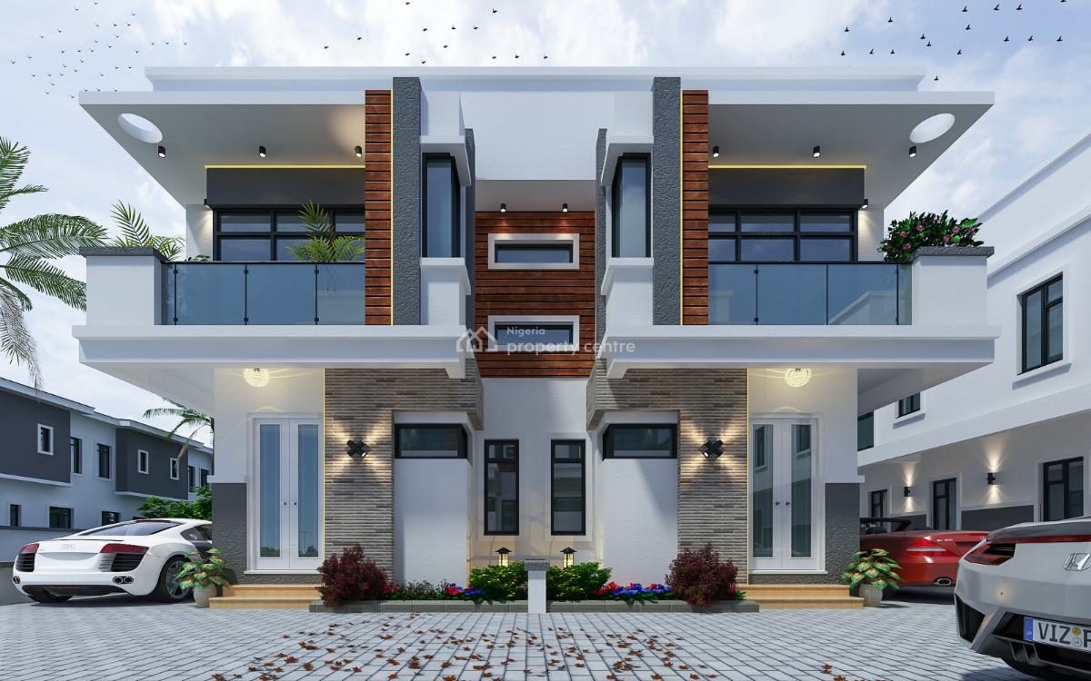 Luxury 3 Bed Semi-detached Duplex with Bq (waterfront), Orchid Road, Lekki, Lagos, Semi-detached Duplex for Sale