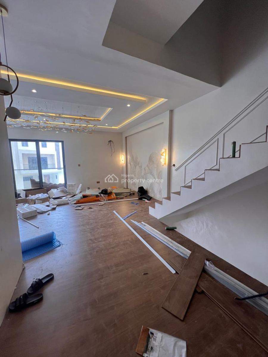 Exquisite 4 Bedroom Terraced  Duplex with Bq in a Serene Environment I, Comes with Water Treatment, and Cctv for Security in Ikate, Ikate, Lekki, Lagos, Terraced Duplex for Sale