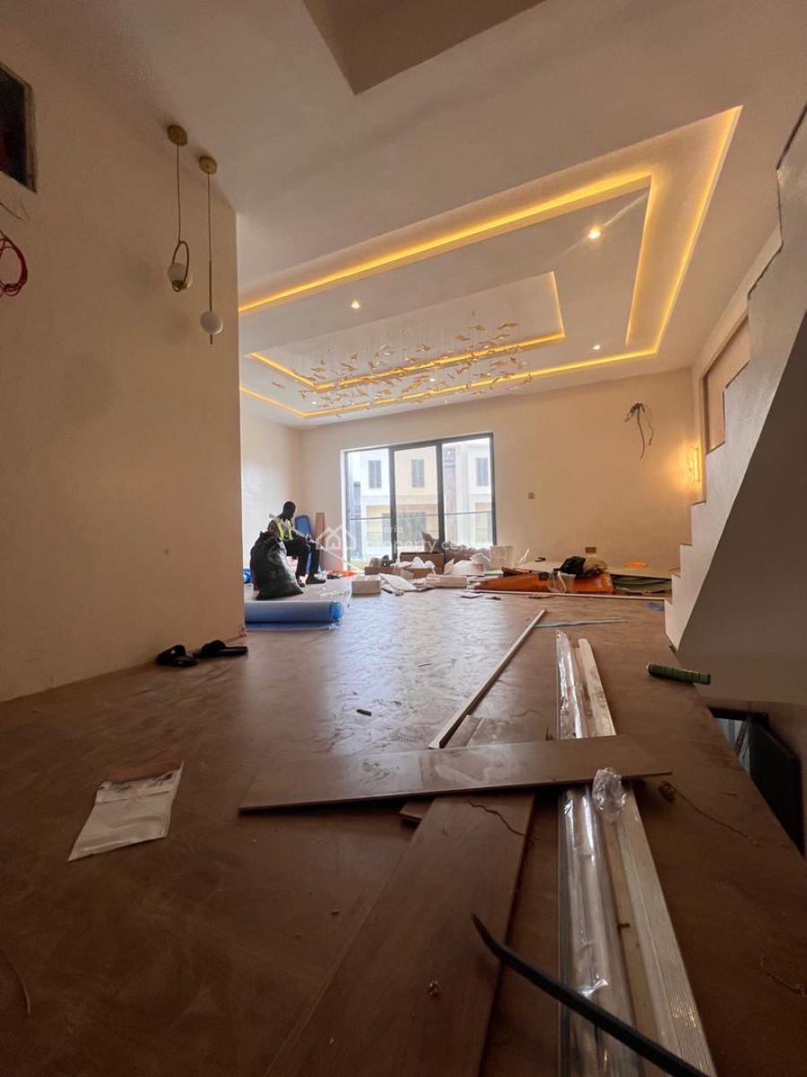 Exquisite 4 Bedroom Terraced  Duplex with Bq in a Serene Environment I, Comes with Water Treatment, and Cctv for Security in Ikate, Ikate, Lekki, Lagos, Terraced Duplex for Sale