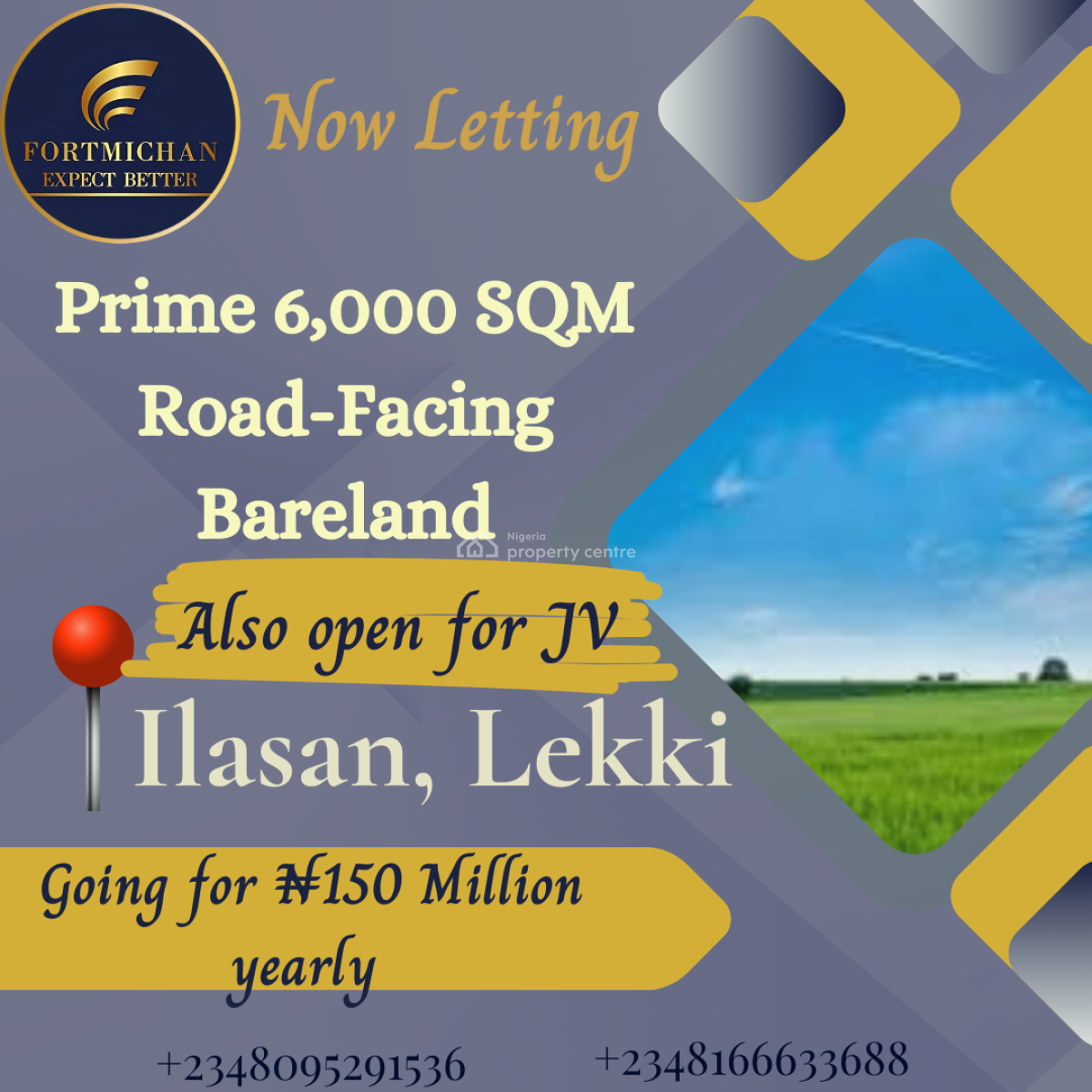 Prime 6,000 Sqm Road-facing Bareland, Ilasan, Lekki, Lagos, Commercial Land for Rent