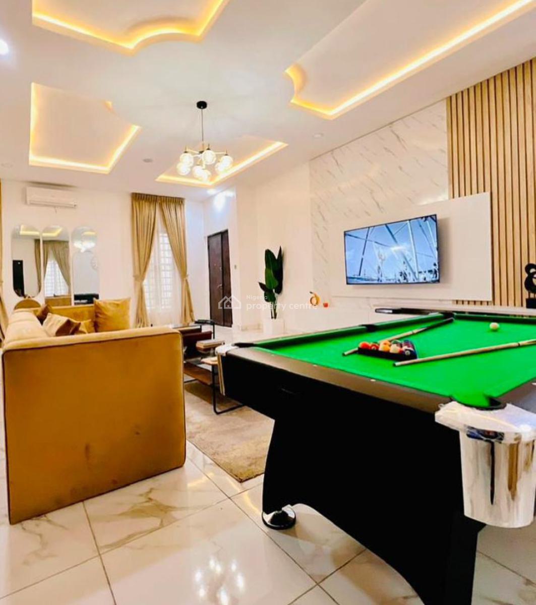 Book This Cute and Cozy 5 Bedroom Self Compound Duplex with Snooker, Oral Estate, Orchid, Lekki, Lagos, Flat / Apartment Short Let
