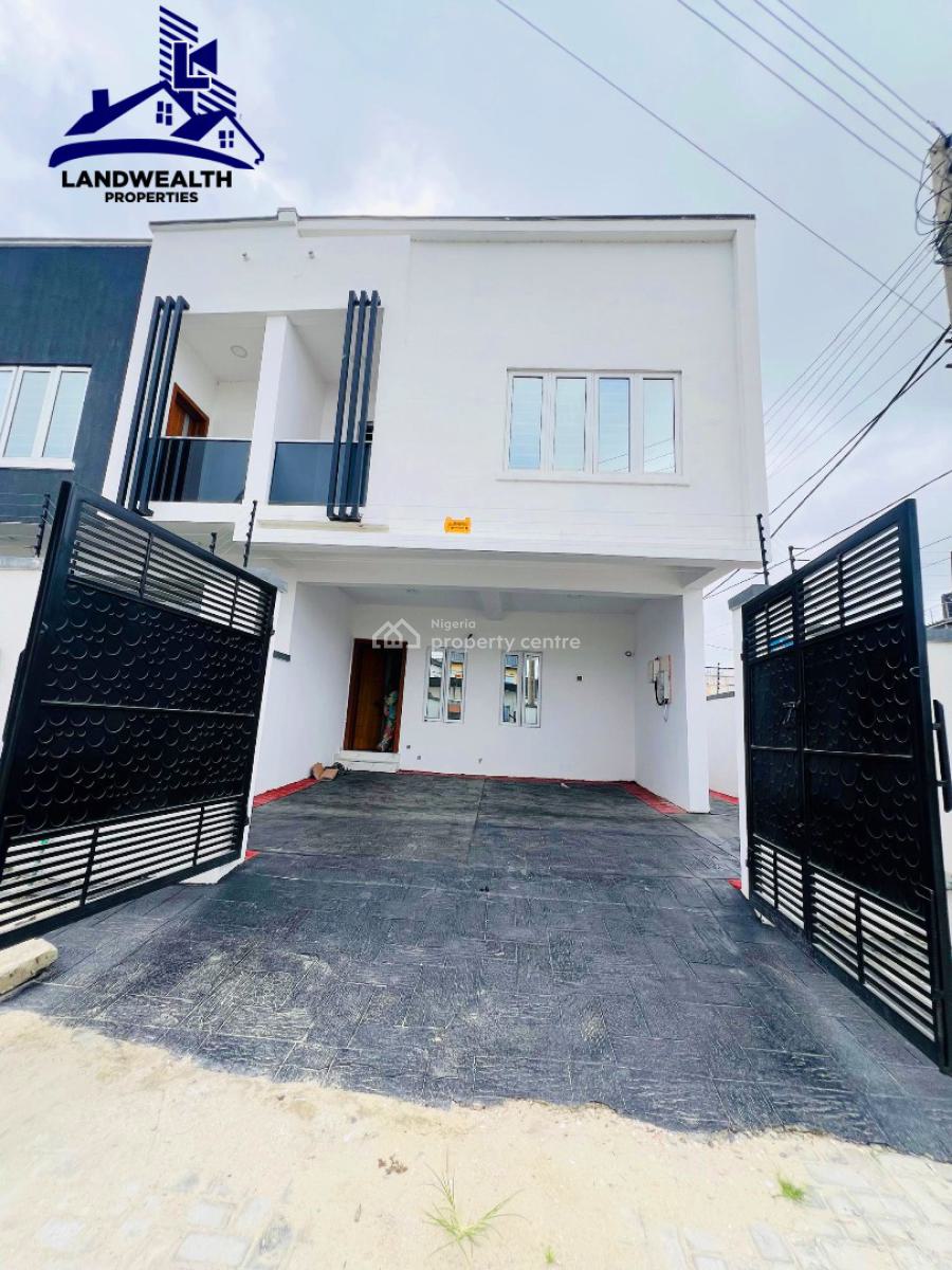 Self Compound 3 Bedroom Terrace Fully Fitted Open-plan Modern Kitchen, Secure Estate at Ajah Lekki, Ajah, Lagos, Terraced Duplex for Sale