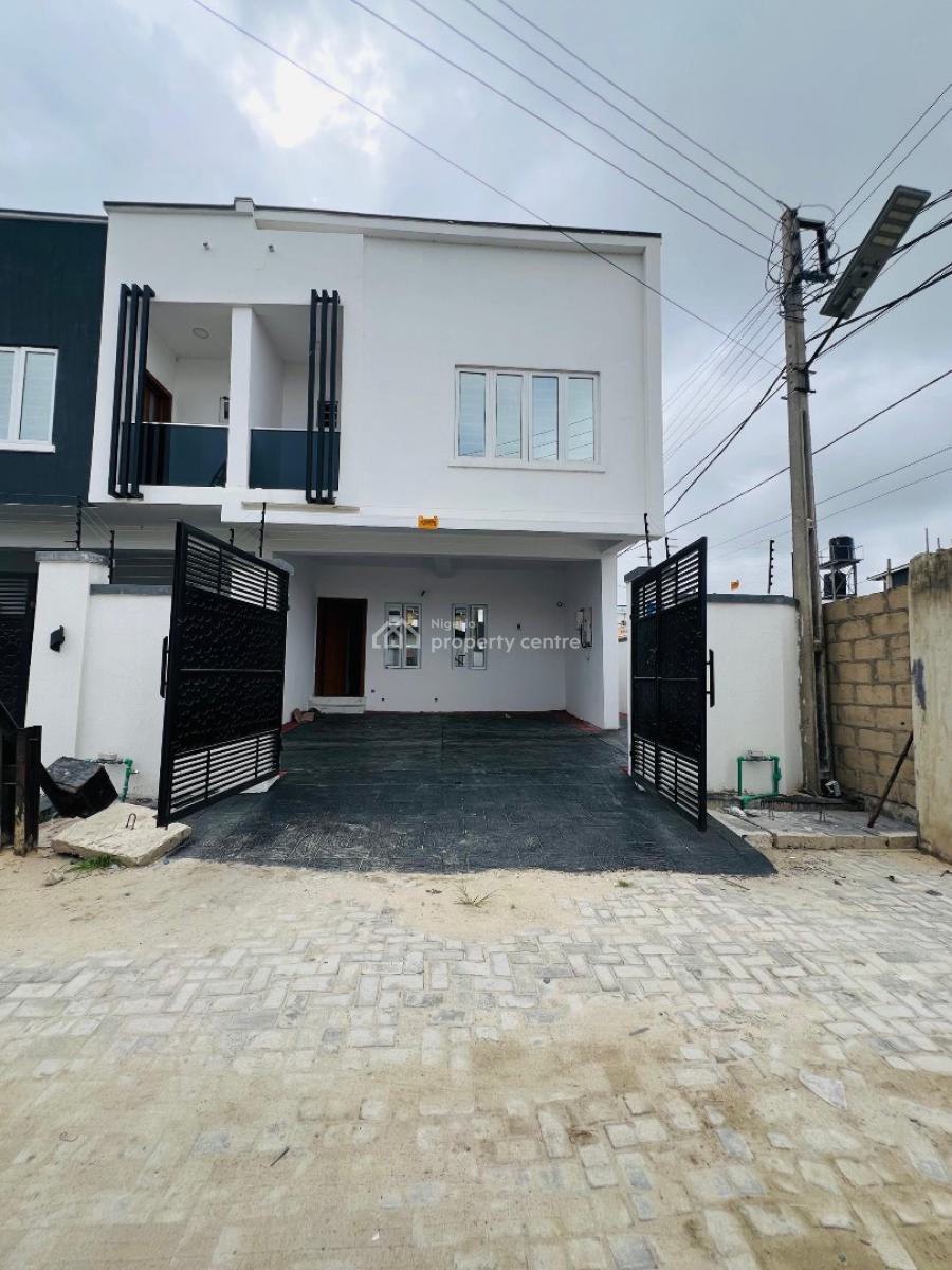 Self Compound 3 Bedroom Terrace Fully Fitted Open-plan Modern Kitchen, Secure Estate at Ajah Lekki, Ajah, Lagos, Terraced Duplex for Sale