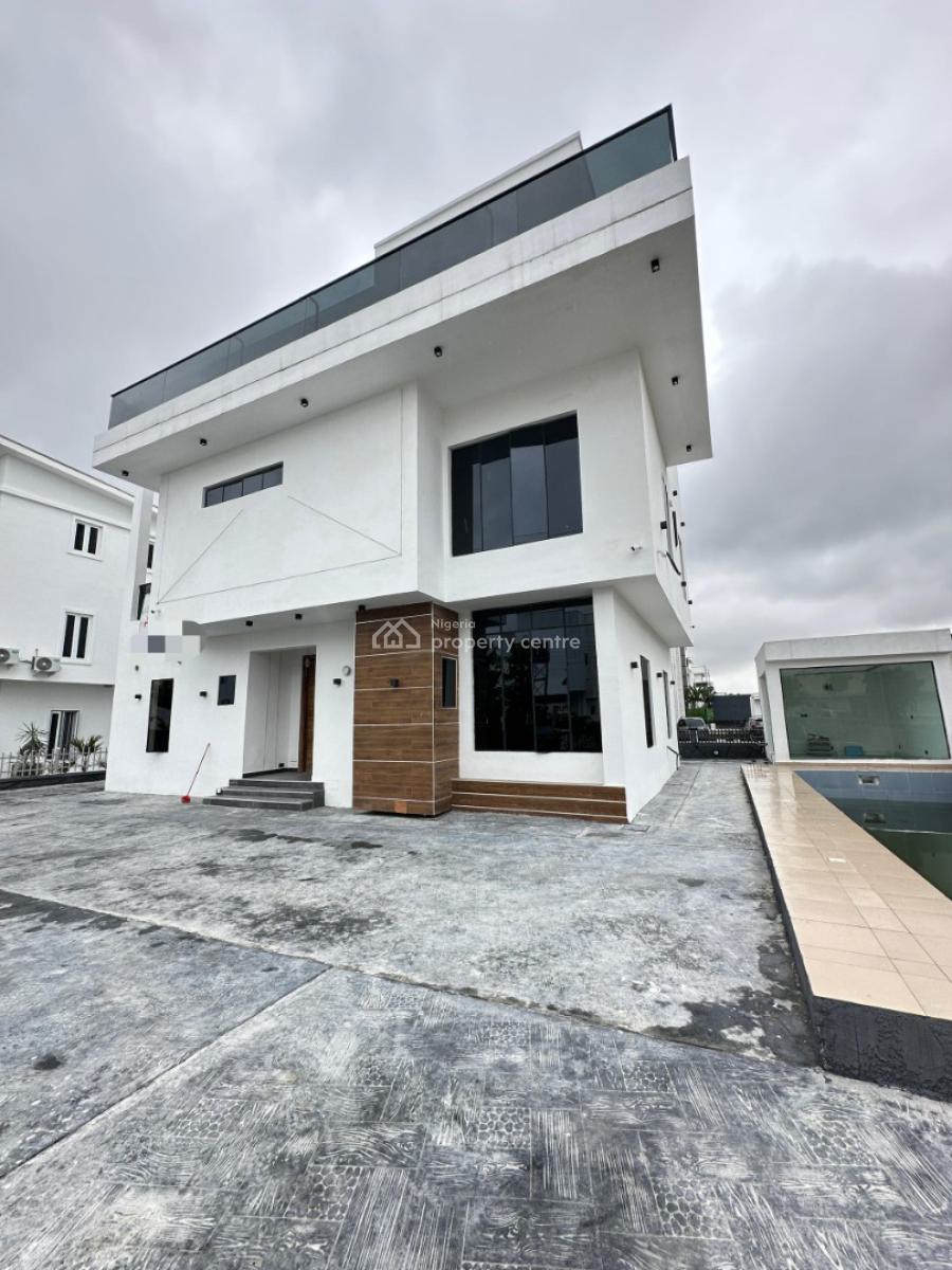 Contemporary 5-bedroom Fully Detached Duplex with Bq, Cinema, Rooft, Osapa, Lekki, Lagos, Detached Duplex for Sale