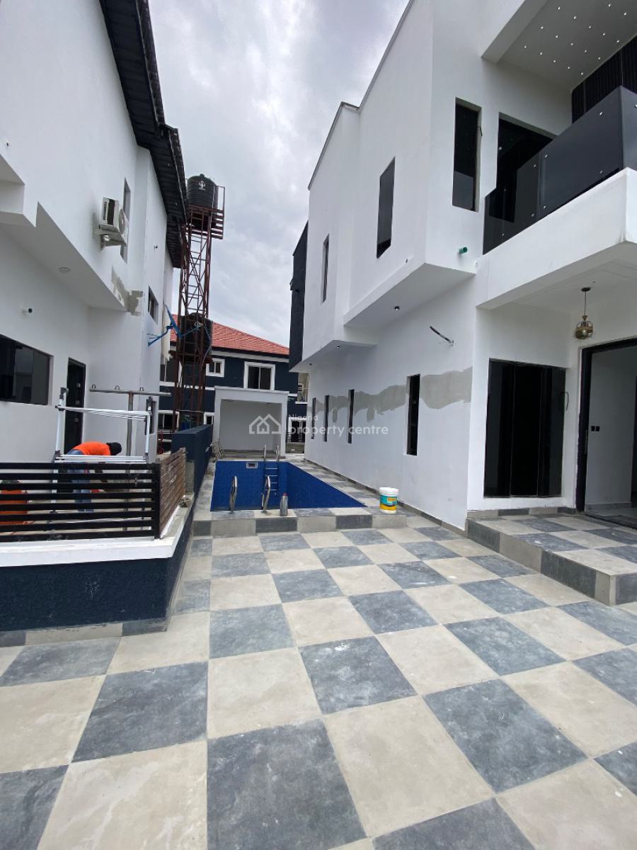 Newly Built 4bedroom Duplex Comes with Swimming Pool and Bq, Gated Estate on Shop Rite Road, Sangotedo, Ajah, Lagos, Detached Duplex for Sale