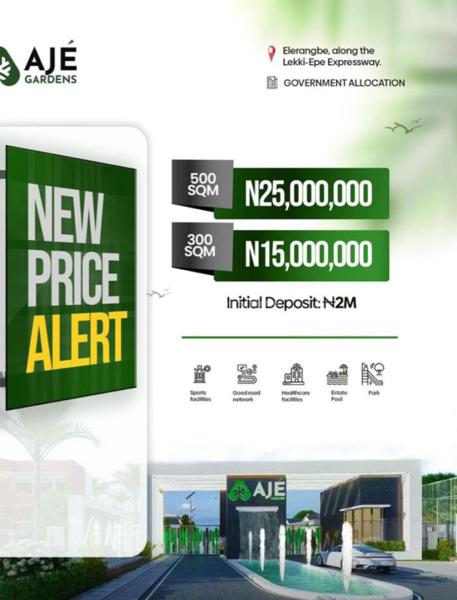Aje Garden Elerangbe, Ibeju-lekki, Lagos, Elerangbe,ibeju Lekki, Lagos, Eleranigbe, Ibeju Lekki, Lagos, Mixed-use Land for Sale