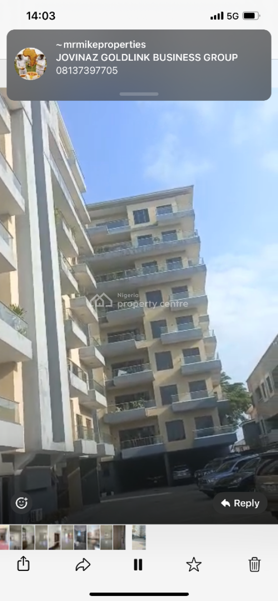 Luxury 4 Bedroom Apartment with a Bq Swimming Pool and Gym on 4th Floor, Oniru, Victoria Island (vi), Lagos, Flat / Apartment for Sale