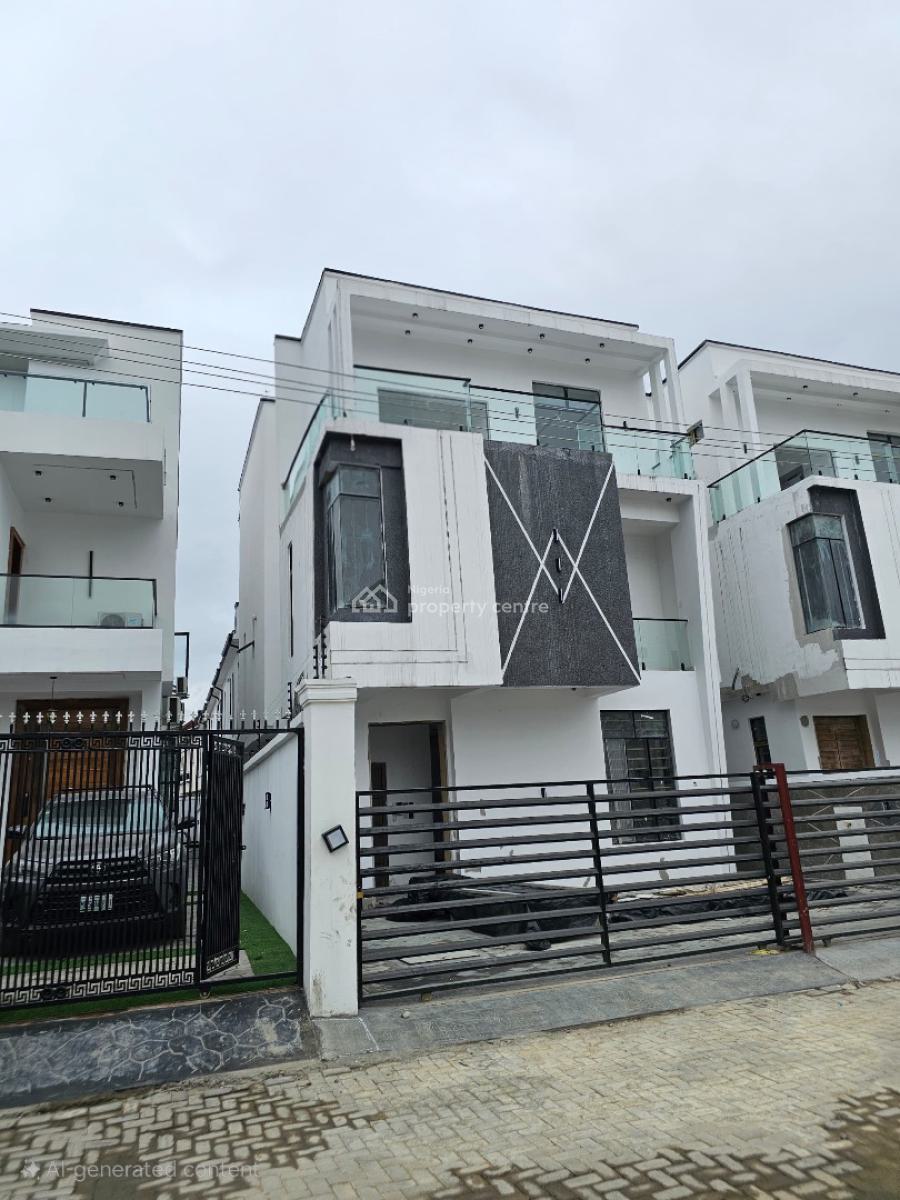 Elegant 5 Bedroom Detached Duplex with Bq and in a Secured Estate., Chevron, Lekki, Lagos, Detached Duplex for Sale