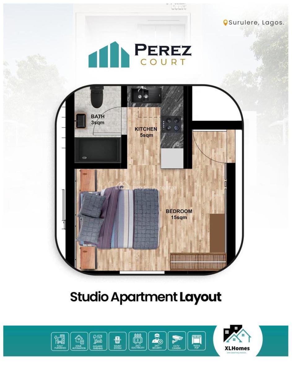 Luxury One Bedroom Apartment Perfect for Passive Income, Perez Court, Surulere, Lagos, Block of Flats for Sale