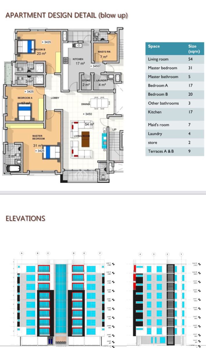 3 Bedroom Flat with Excellent Facility, Off Amadu Bello Road, Victoria Island Extension, Victoria Island (vi), Lagos, Flat / Apartment for Sale