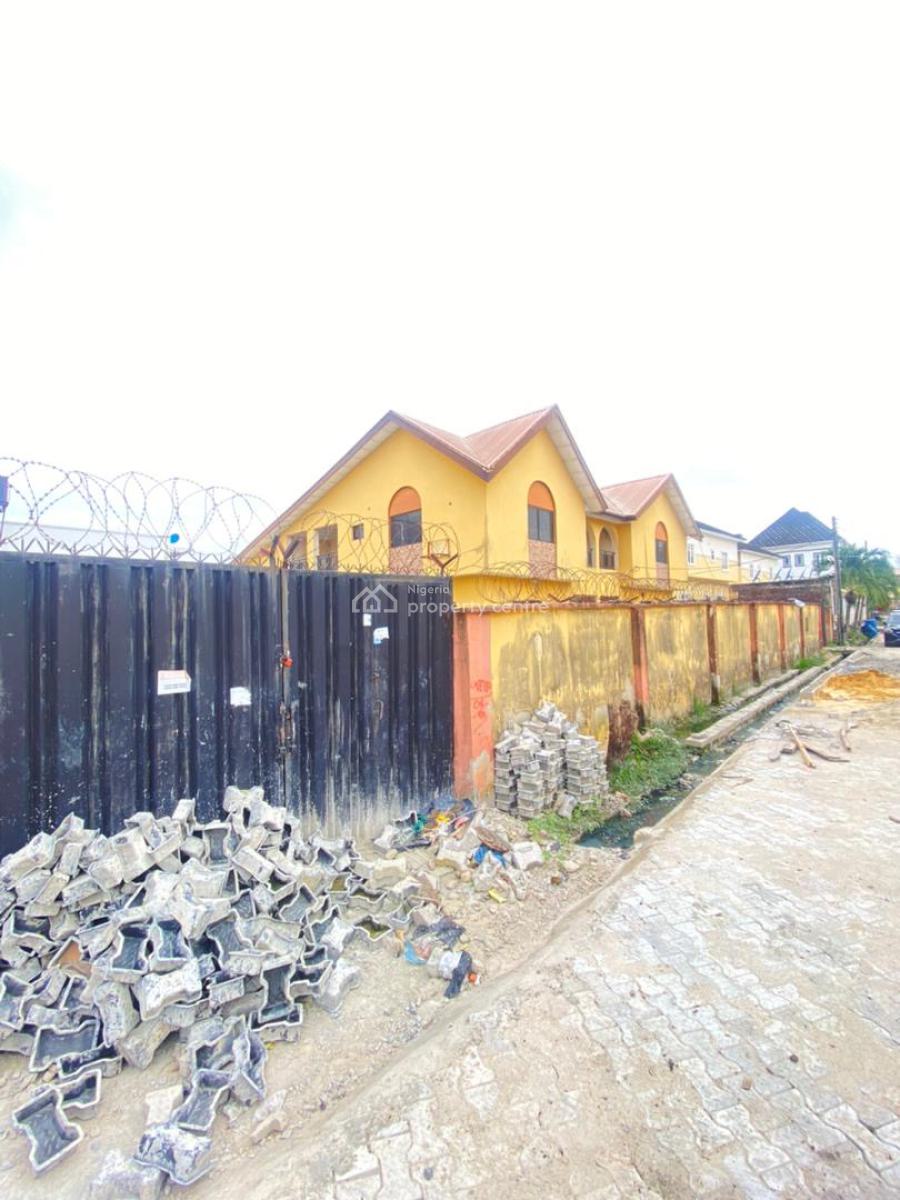 a Land with a Duplex and a Flat on It ( 8 Bedrooms in Total, Ajah, Lagos, Residential Land for Sale