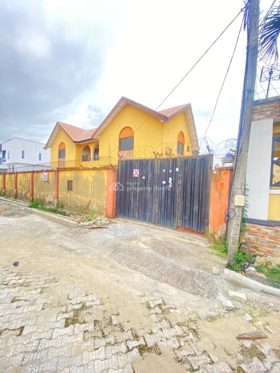 a Land with a Duplex and a Flat on It ( 8 Bedrooms in Total, Ajah, Lagos, Residential Land for Sale