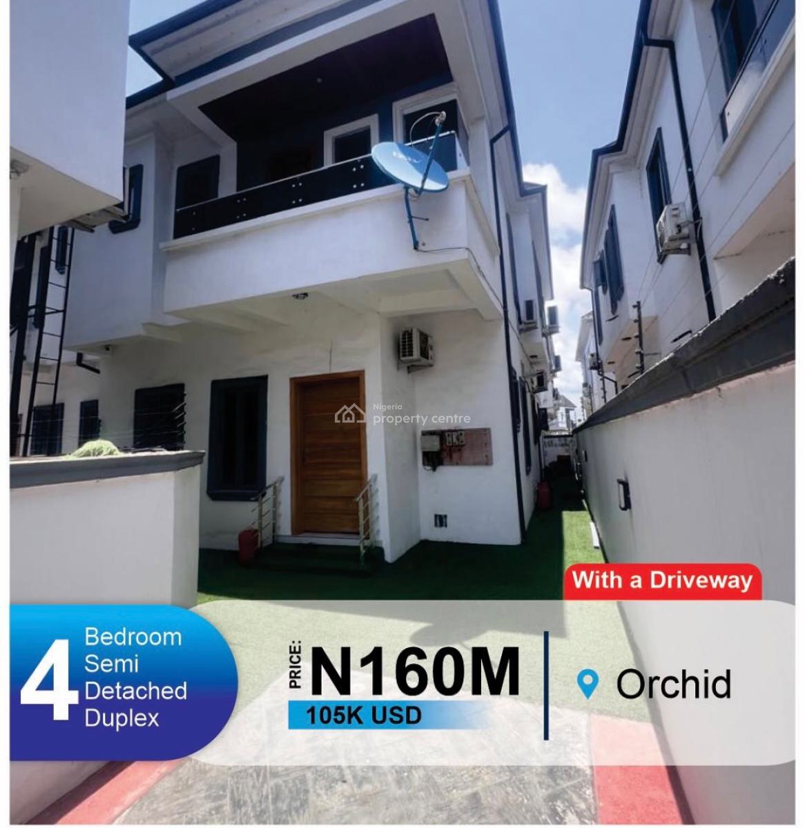 Stunning 4 Bedroom Semi Detached Duplex with Bq, Orchid, Lekki, Lagos, Semi-detached Duplex for Sale
