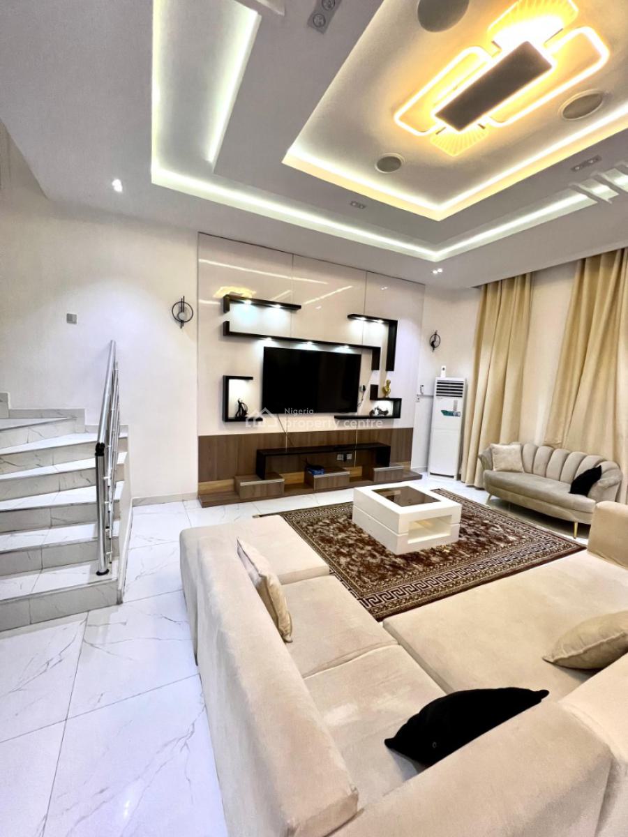Fully Furnished 4 Bedroom Semi Detached Duplex+ Boys Quarter+gen+snook, Before Chevron, Idado, Lekki, Lagos, Semi-detached Duplex for Rent