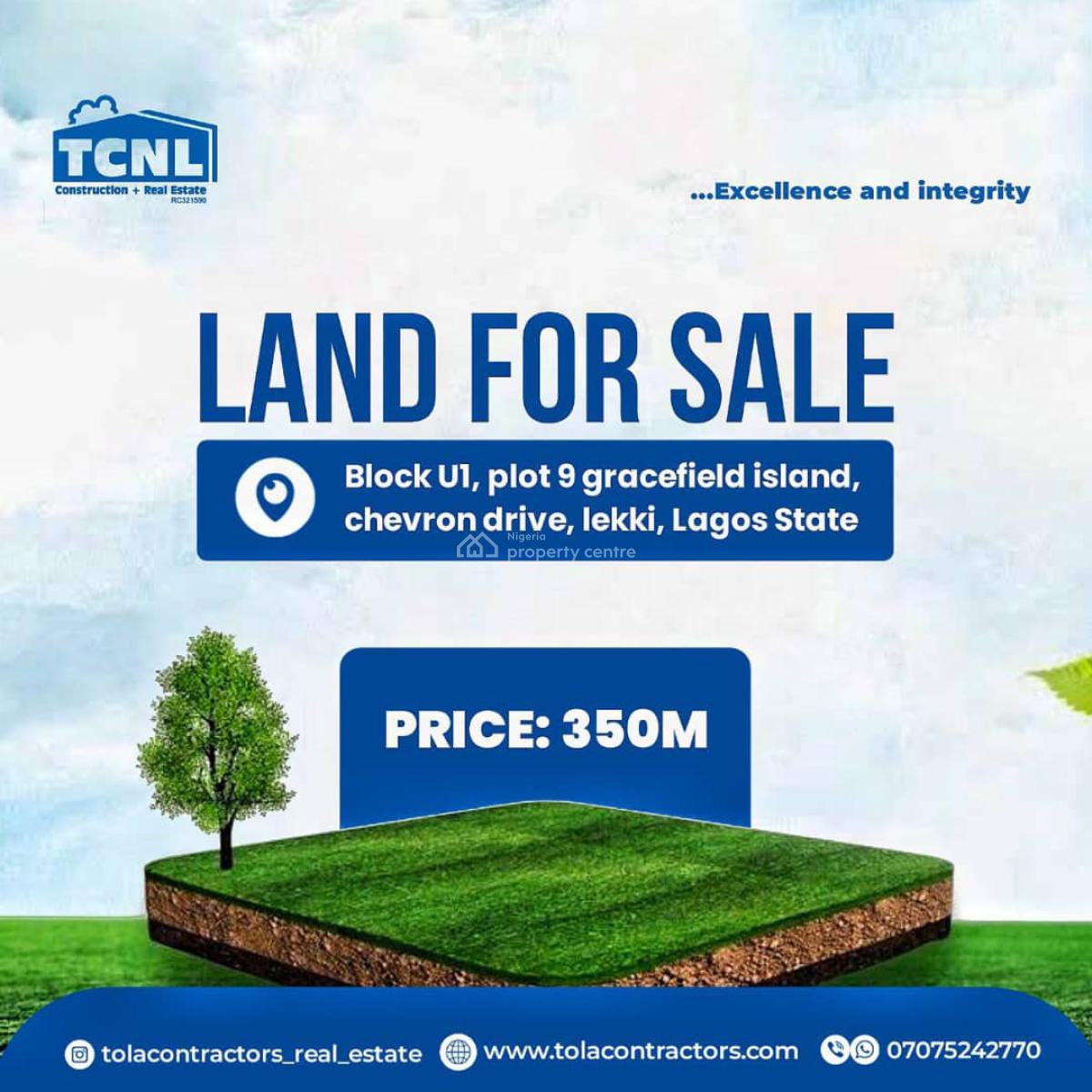 Invest in Gracefield Island, Plot 9 Chevron Island, Lekki, Lagos, Land for Sale