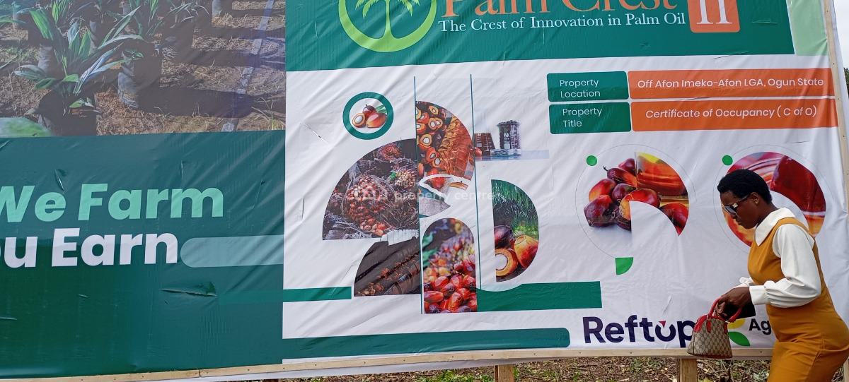 Palm Plantation Land, Palm Crest Estate Phase 2, Imeko Afon, Ogun, Industrial Land for Sale