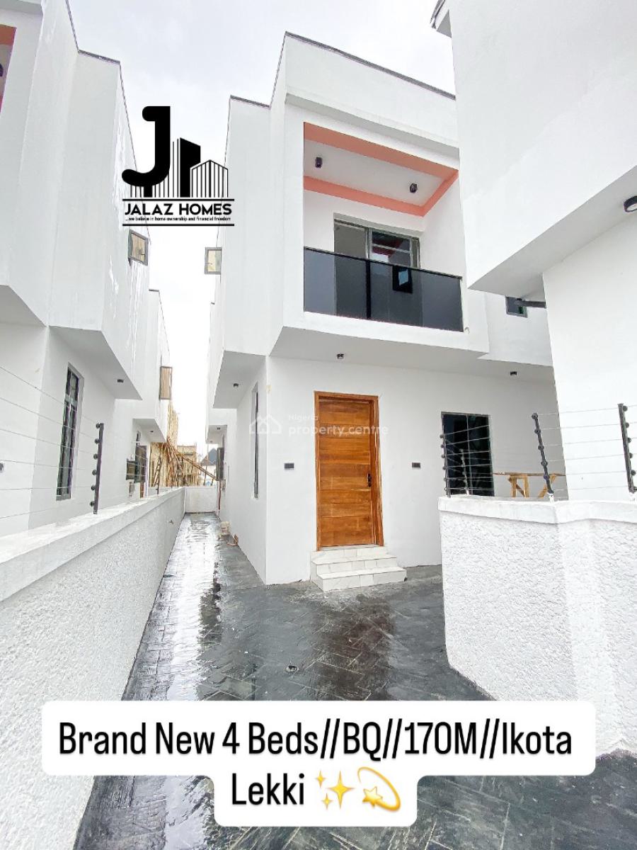 Brand New 4 Bedroom Semi Detached Home with a Bq, Ikota, Lekki, Lagos, House for Sale