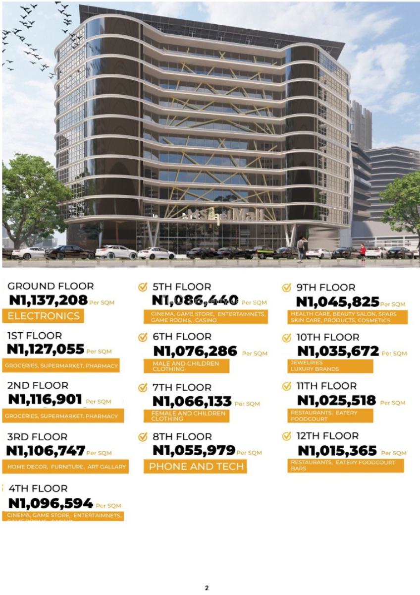Viable Shopping Mall Investment, Mshel, Guzape District, Abuja, Plaza / Complex / Mall for Sale