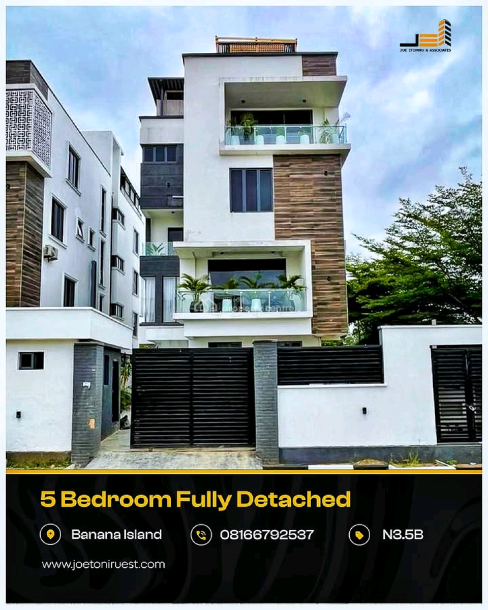 Fully Detached 5 Bedroom with 2 Bq, Banana Island, Ikoyi, Lagos, House for Sale