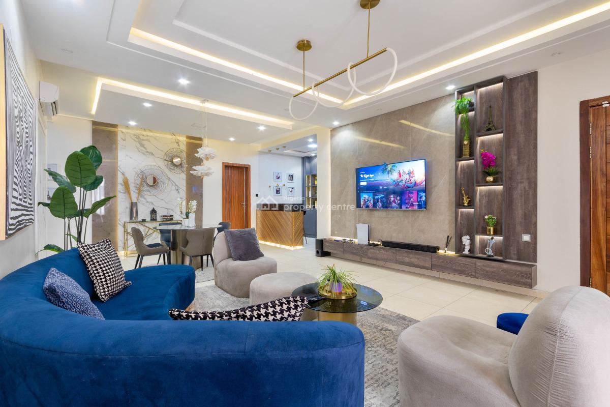 Exotic Three(3) Beds Apartment with Solar Inverter, Ps5 & Wine Bar, Located at Parkland Court, Ikate, Ikate, Lekki, Lagos, Flat / Apartment for Rent