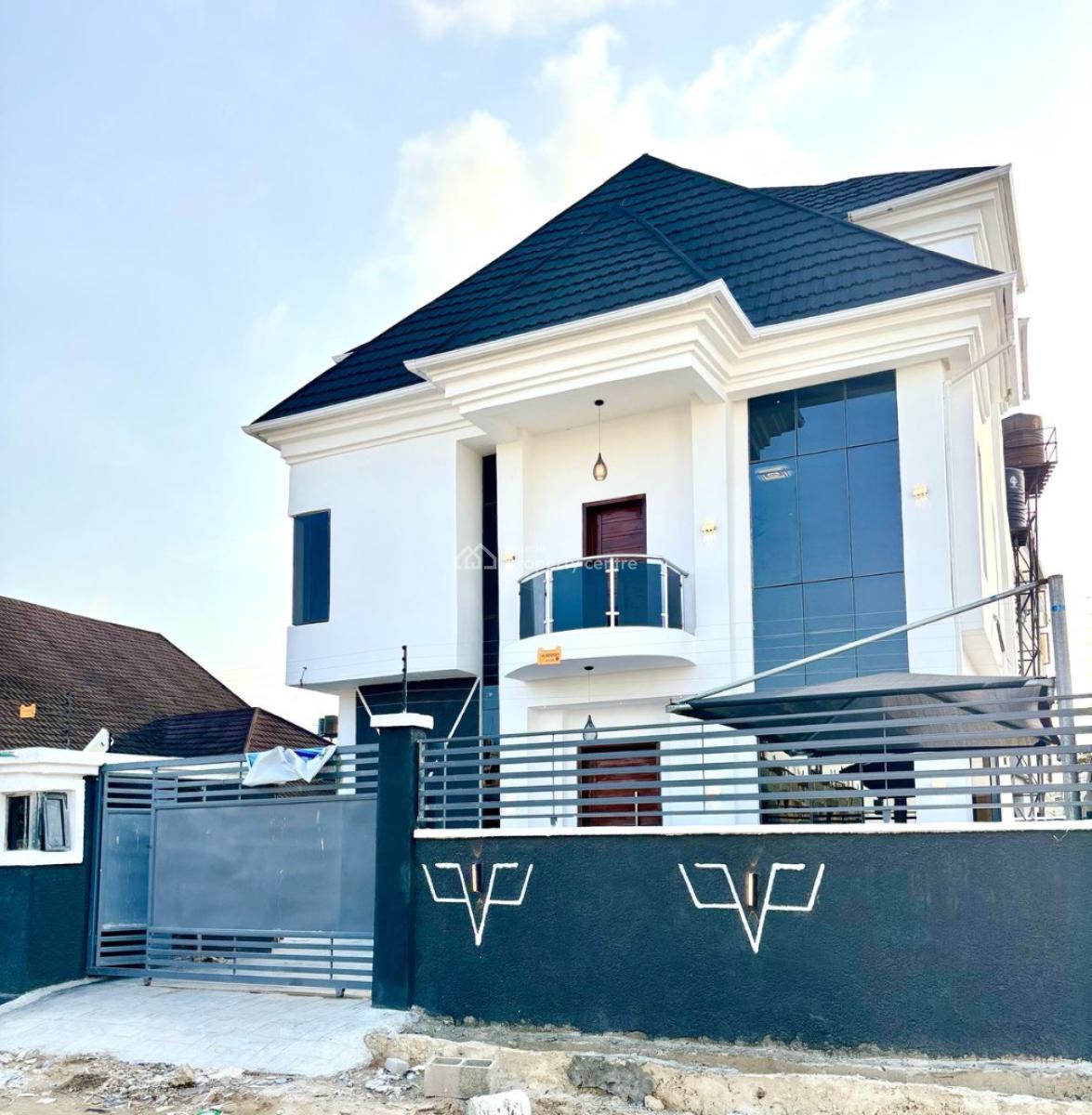 Well Fitted 5 Bed Duplex with 1bq, Lekki Palm City, Ajah, Lagos, Detached Duplex for Sale