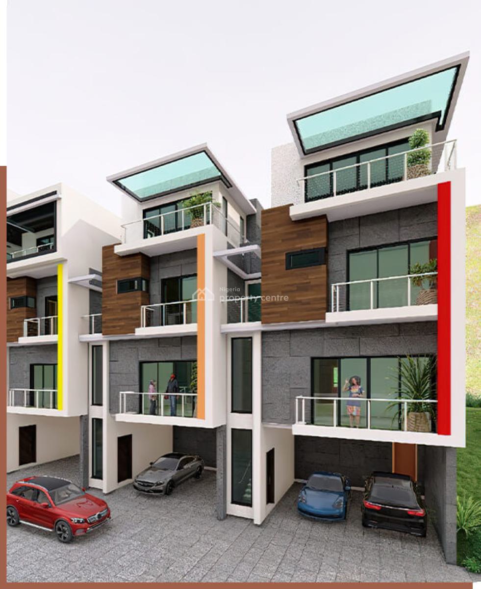 4bedroom Duplex with Bq and Basement, Fha Guzape, Guzape District, Abuja, Terraced Duplex for Sale