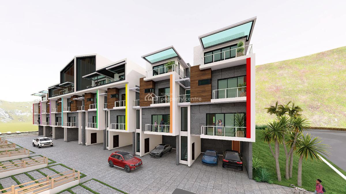 4bedroom Duplex with Bq and Basement, Fha Guzape, Guzape District, Abuja, Terraced Duplex for Sale