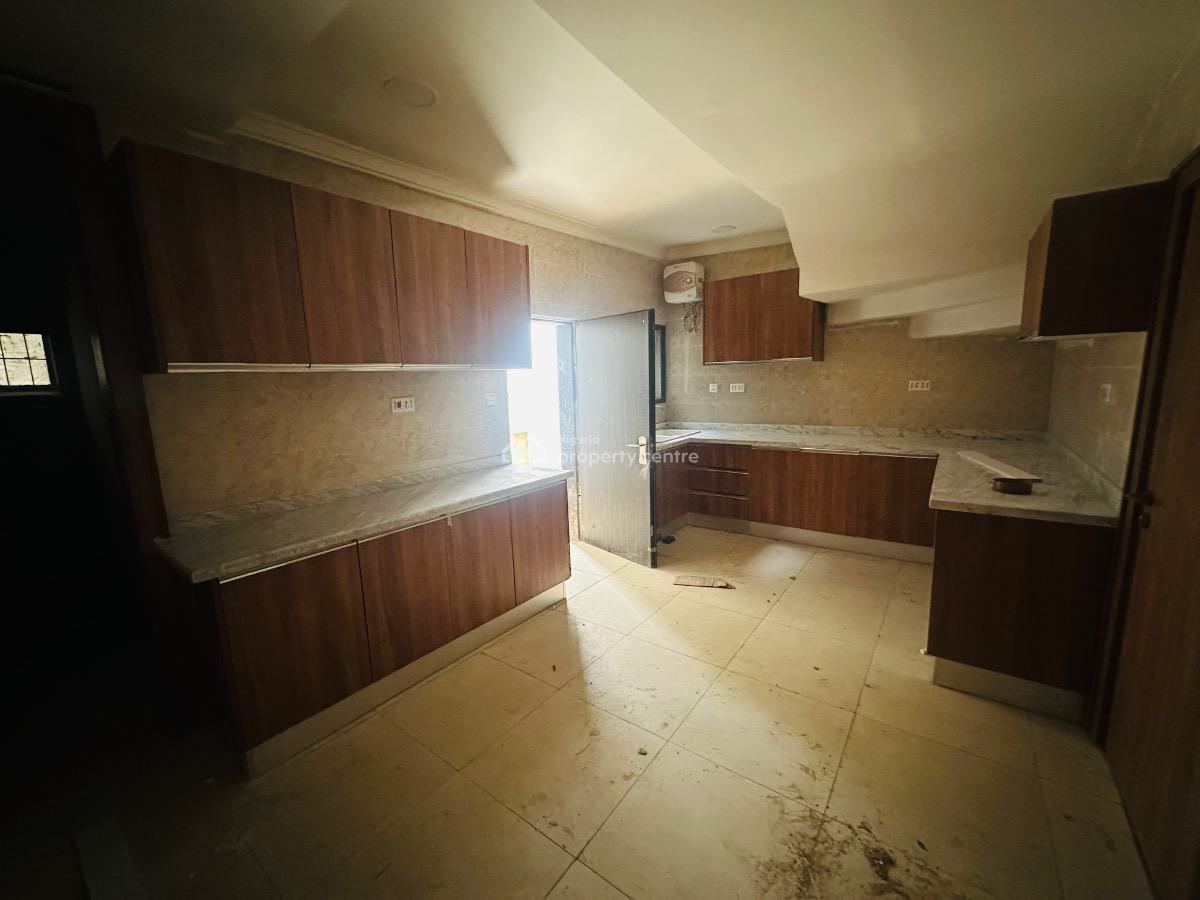 Brown New 4 Bedroom Terrace Duplex with Bq, Serene Environment, Guzape District, Abuja, Terraced Duplex for Rent