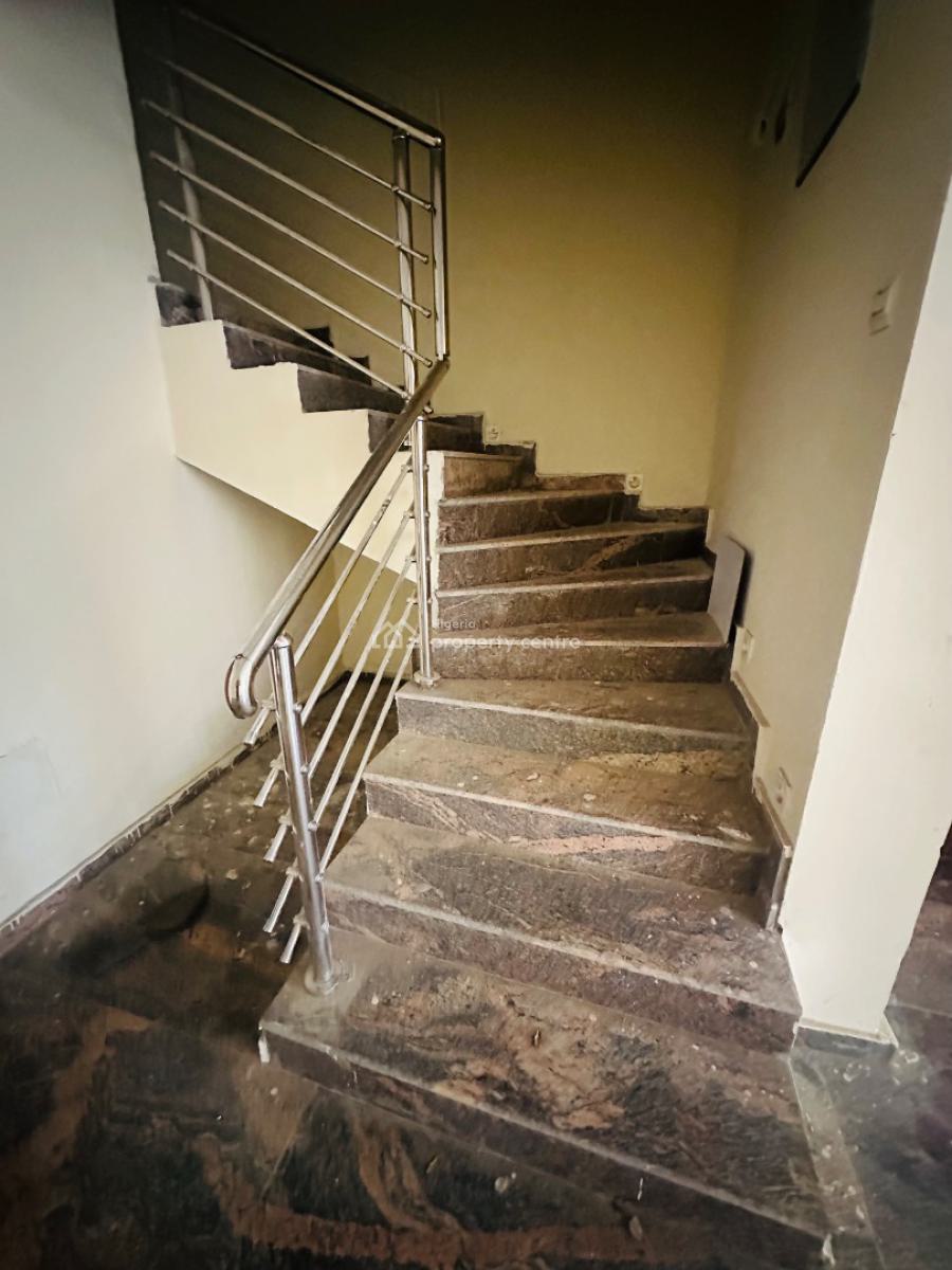 Brown New 4 Bedroom Terrace Duplex with Bq, Serene Environment, Guzape District, Abuja, Terraced Duplex for Rent