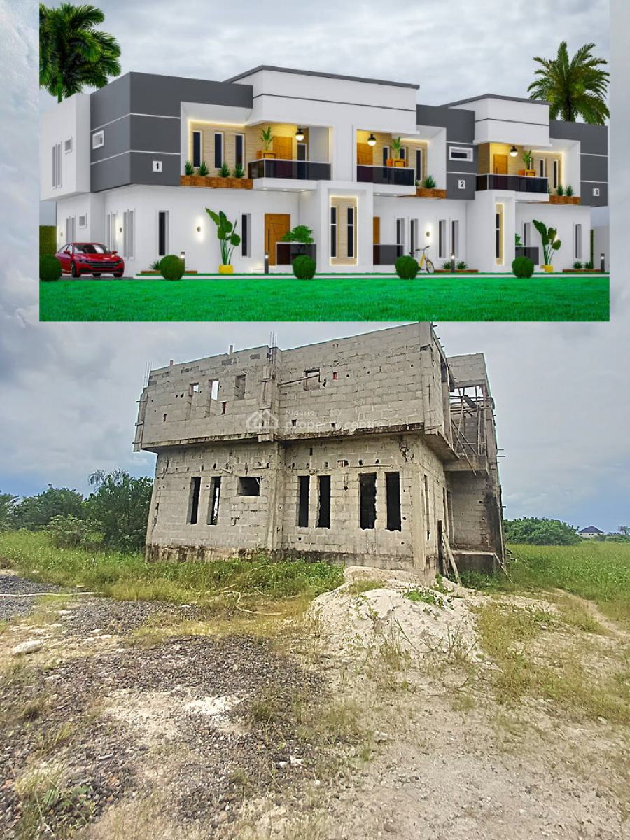 3 Units of 3 Bedroom Smart Homes, New Town Estate, Sars Road, Rukpokwu, Port Harcourt, Rivers, Terraced Duplex for Sale