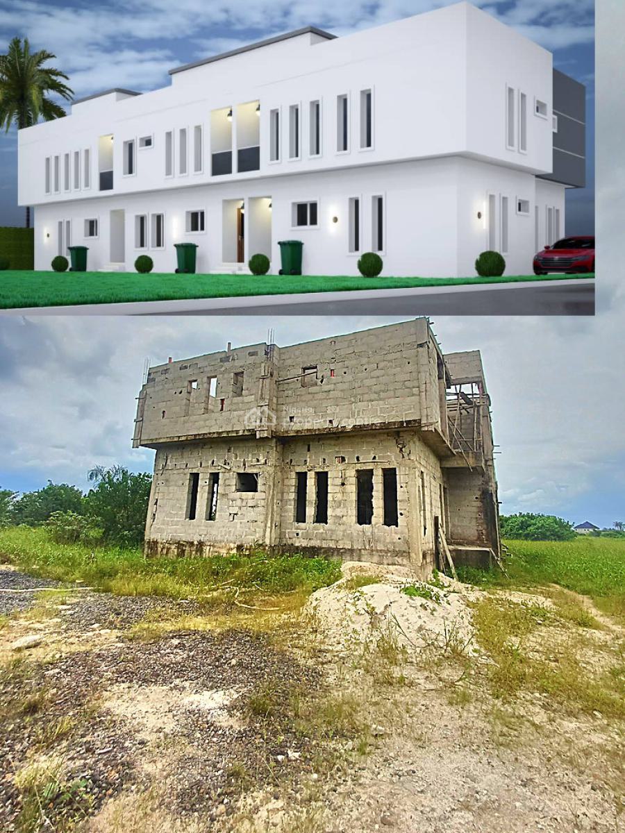 3 Units of 3 Bedroom Smart Homes, New Town Estate, Sars Road, Rukpokwu, Port Harcourt, Rivers, Terraced Duplex for Sale